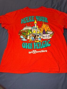 Disney World Resort Make Your Own Magic Graphic T Shirt Red Sz XXL Disney